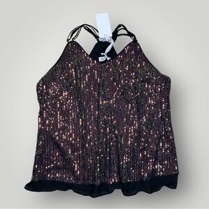Grace Karin Sequin Halter Party Top NWT 2XL✨